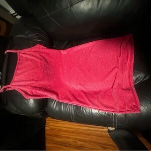 Sparkling Red Sleeveless Dress